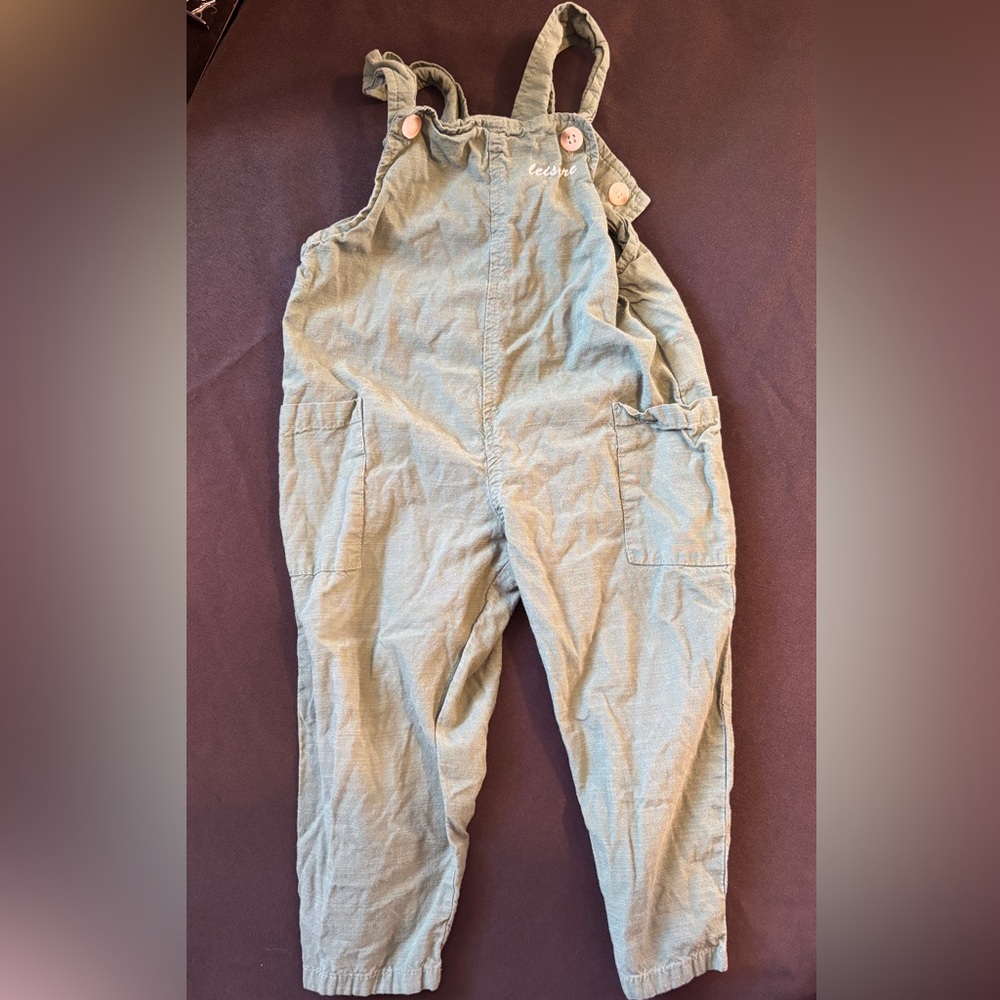 girls Green Overalls size 3 year
